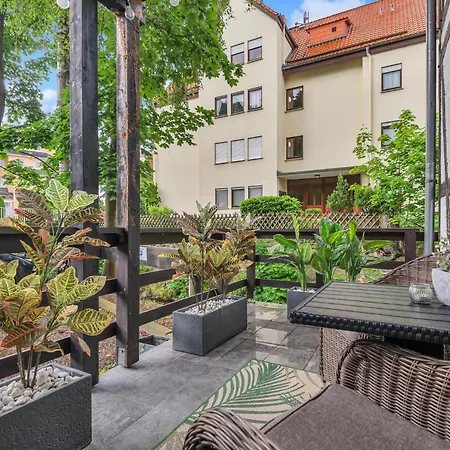 아파트 Hirsch Stadt Apartment 1 - Terrasse Mit Flussblick - Parkplatz 바트하르추부르크