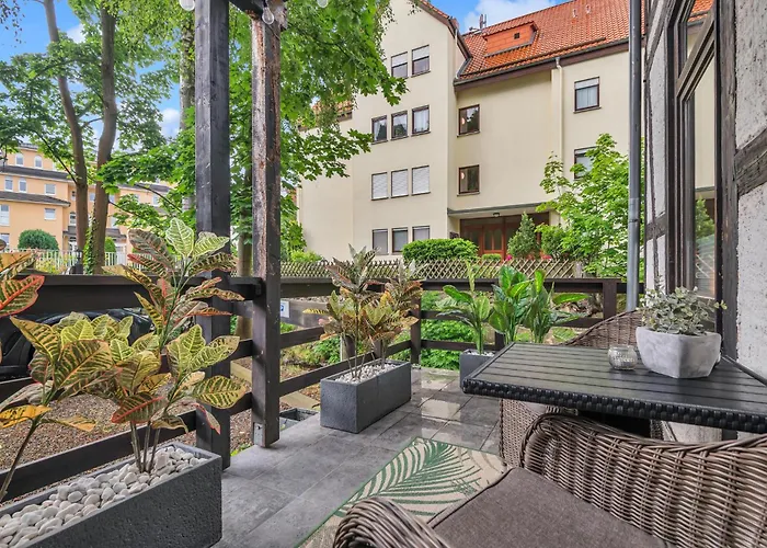 アパート Hirsch Stadt 1 - Terrasse Mit Flussblick - Parkplatz バート・ハルツブルク