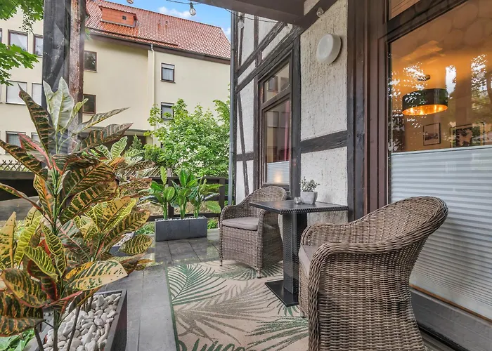 Hirsch Stadt 1 - Terrasse Mit Flussblick - Parkplatz * Bad Harzburg